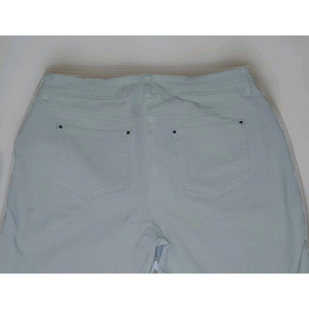 Chicos So Slimming Ankle Pants Sz 1 (US 8-10) Tan Straight Casual Stretch Travel - Picture 5 of 8